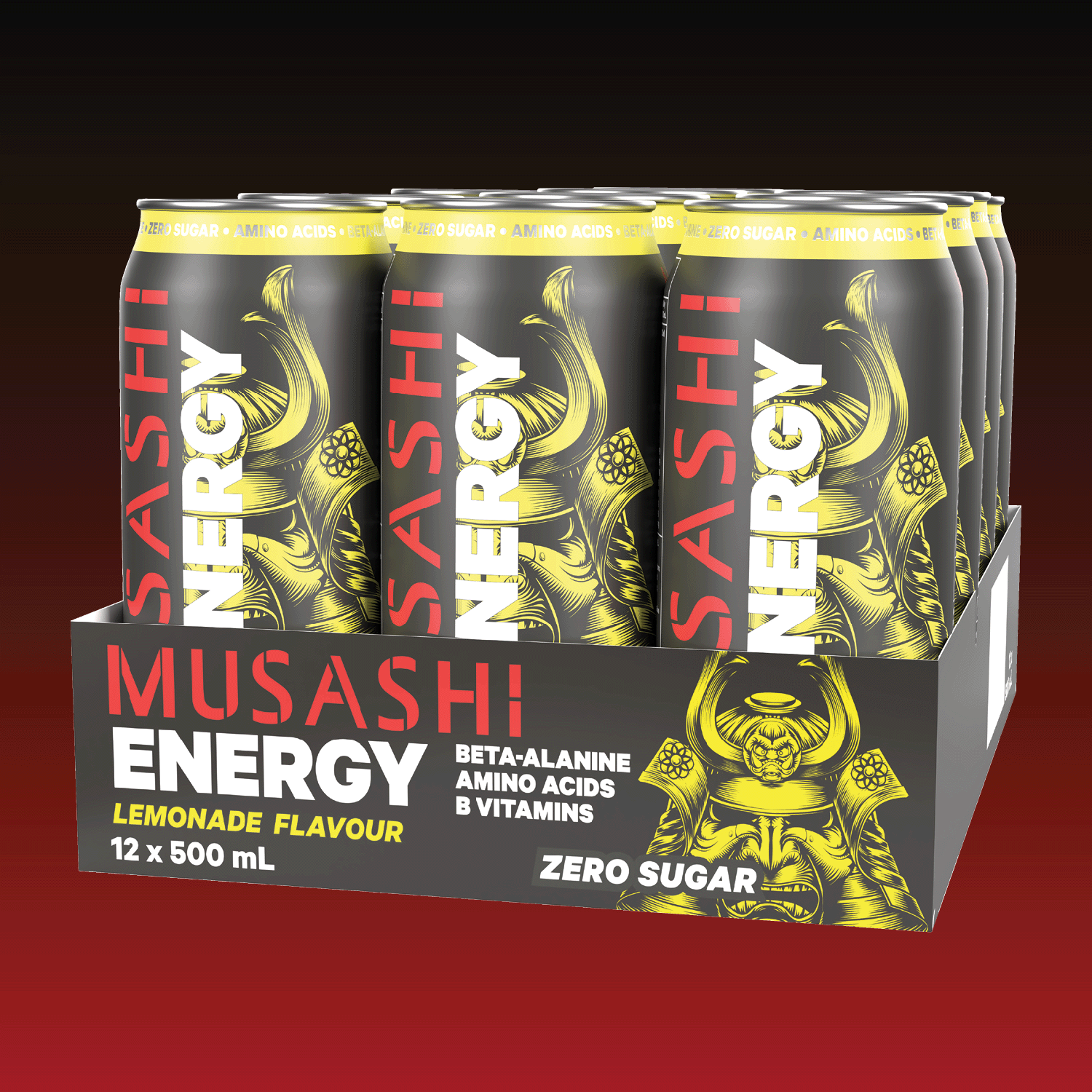 Musashi Energy Drink 500ml 12pack - Lemonade