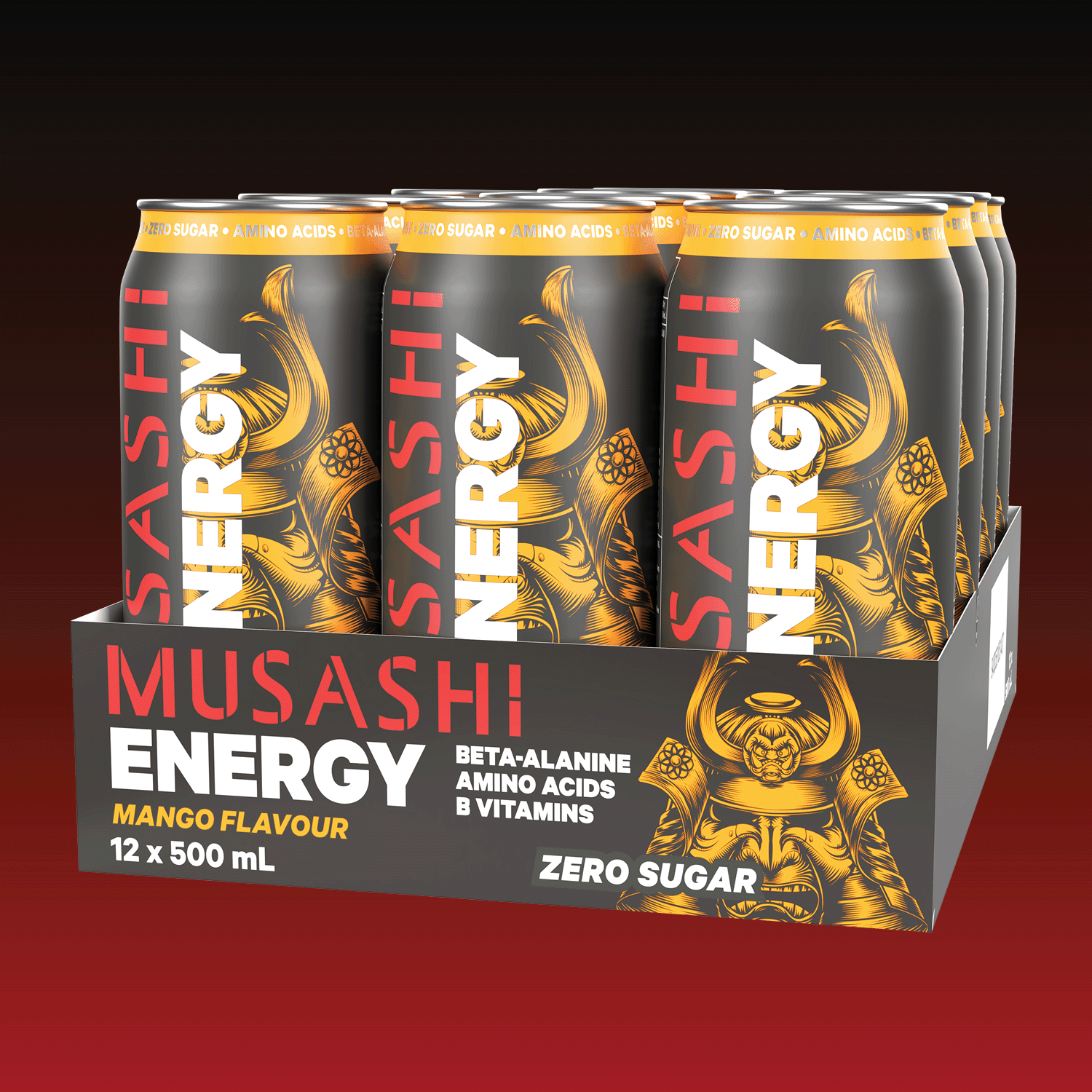 Musashi Energy Drink 500ml 12pack - Mango