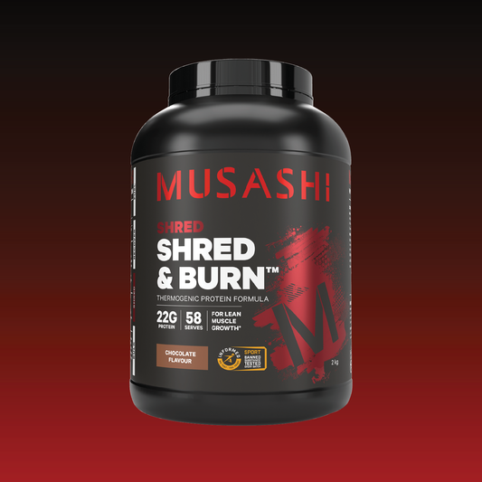 Musashi Shred & Burn Protein Powder 2kg - Chocolate