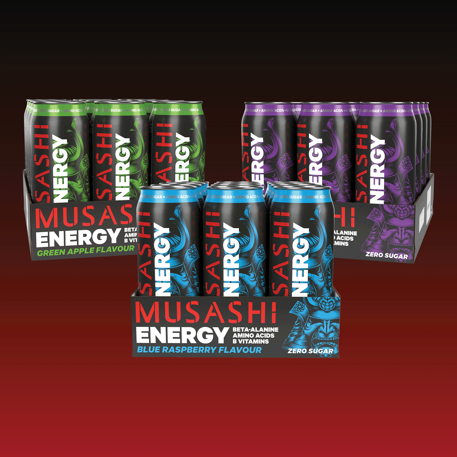 Musashi Energy Drink Value Bundle Pack – 36x500mL