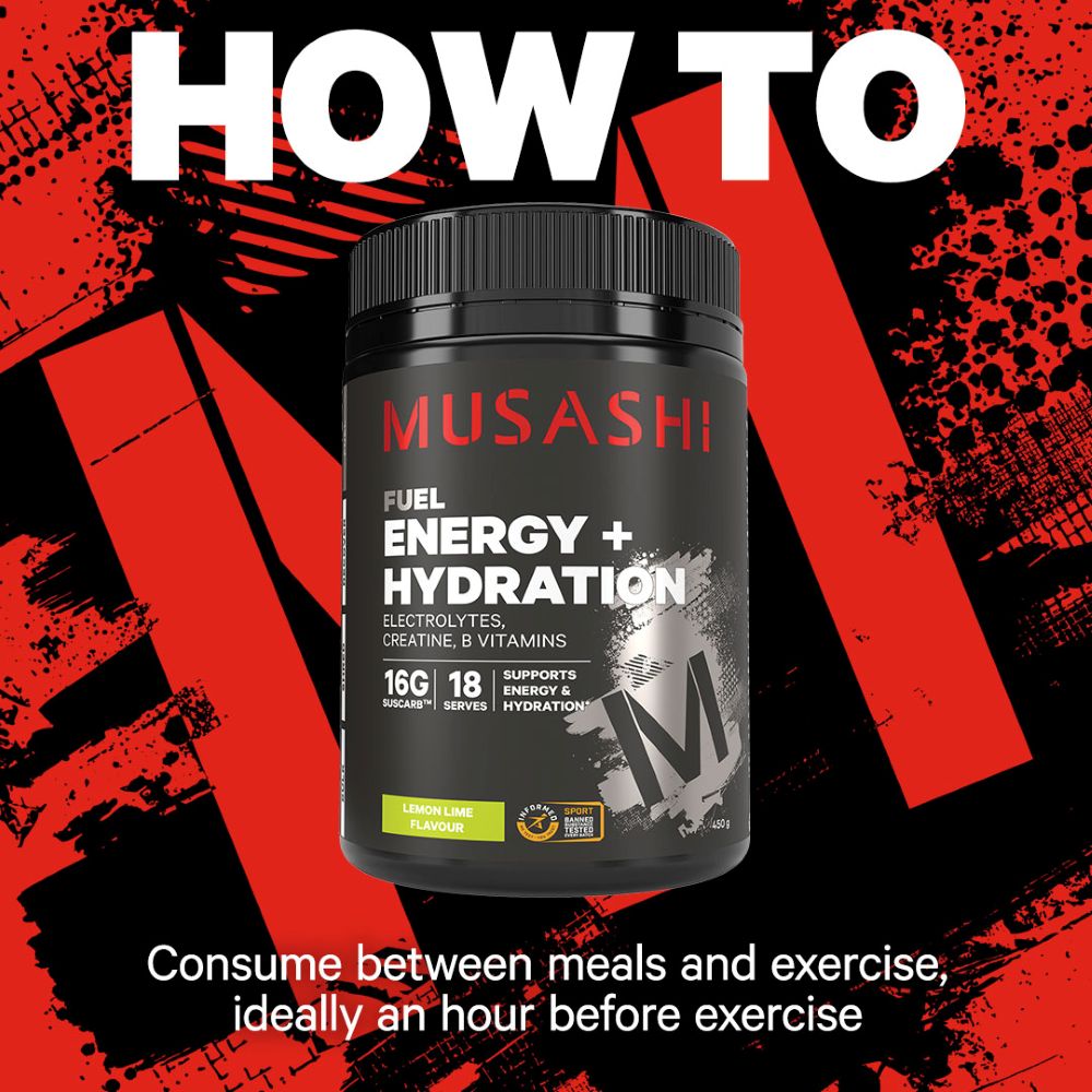 Musashi Energy + Hydration Powder How to