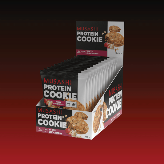 Musashi Protein Cookie White Choc Berry