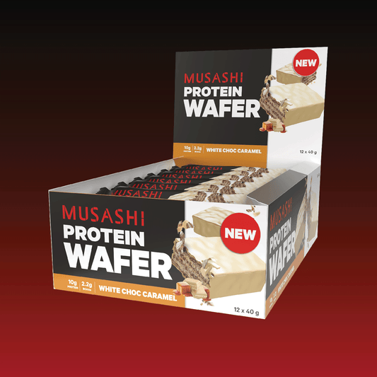 Musashi Protein Wafer White Choc Caramel