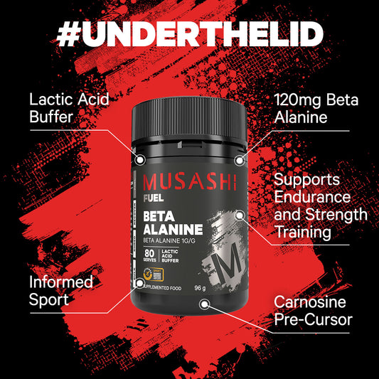 Musashi Beta Alanine 96g - Under the lid