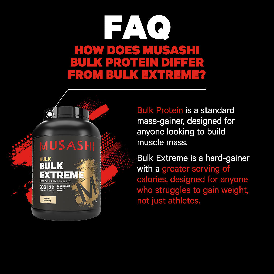 Musashi Bulk Extreme Powder - FAQ