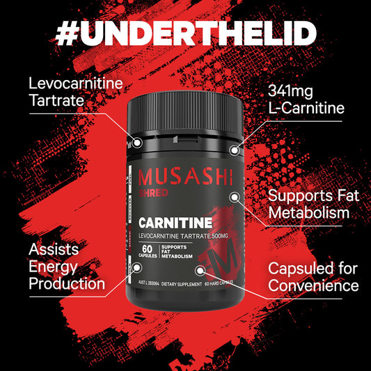 Musashi Carnitine 60 Capsules - Under the Lid