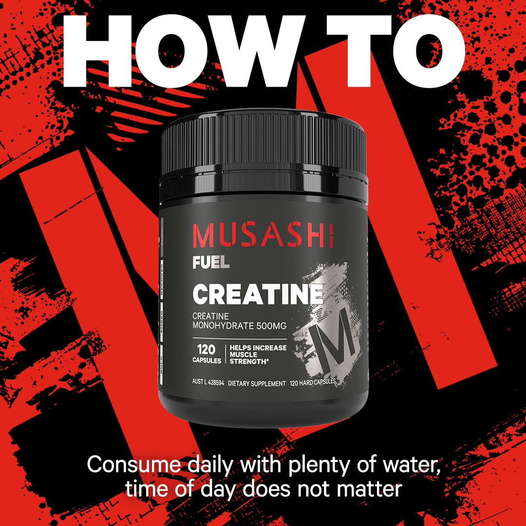Musashi Creatine 120 Capsules - How to