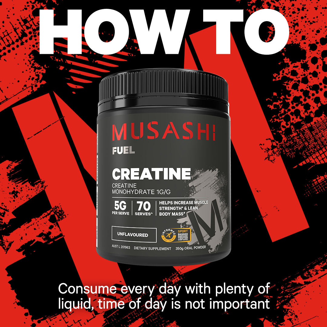 Musashi Creatine Monohydrate Powder 350g - How to