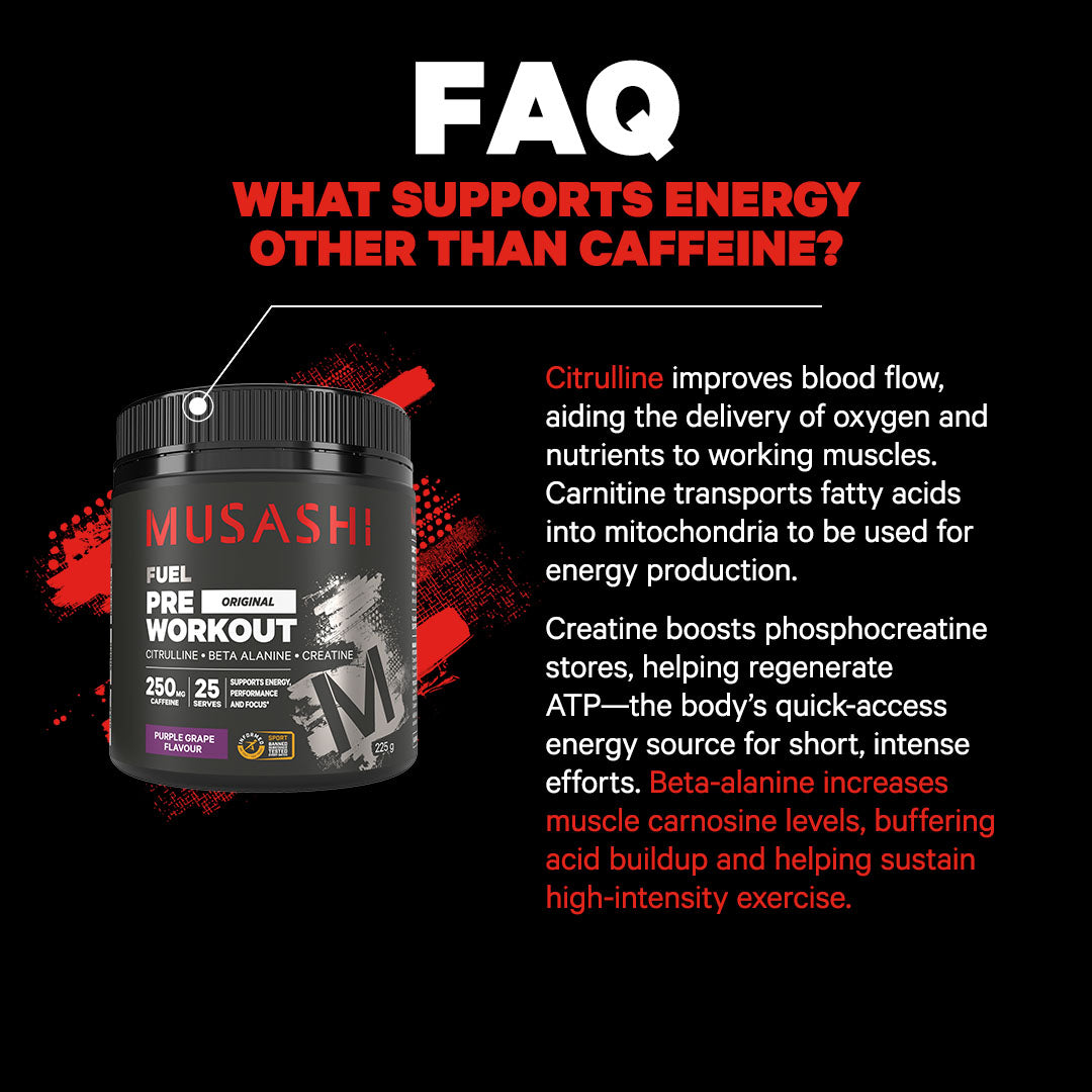 Musashi Pre Workout 225g - FAQ