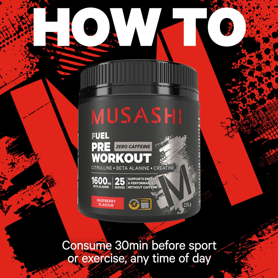 Musashi Pre Workout Zero Caffeine - How to