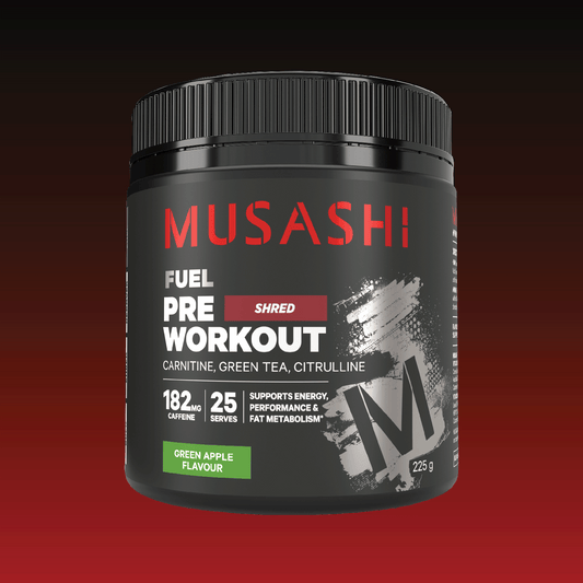 Musashi Pre Workout Shred 225g - Green Apple