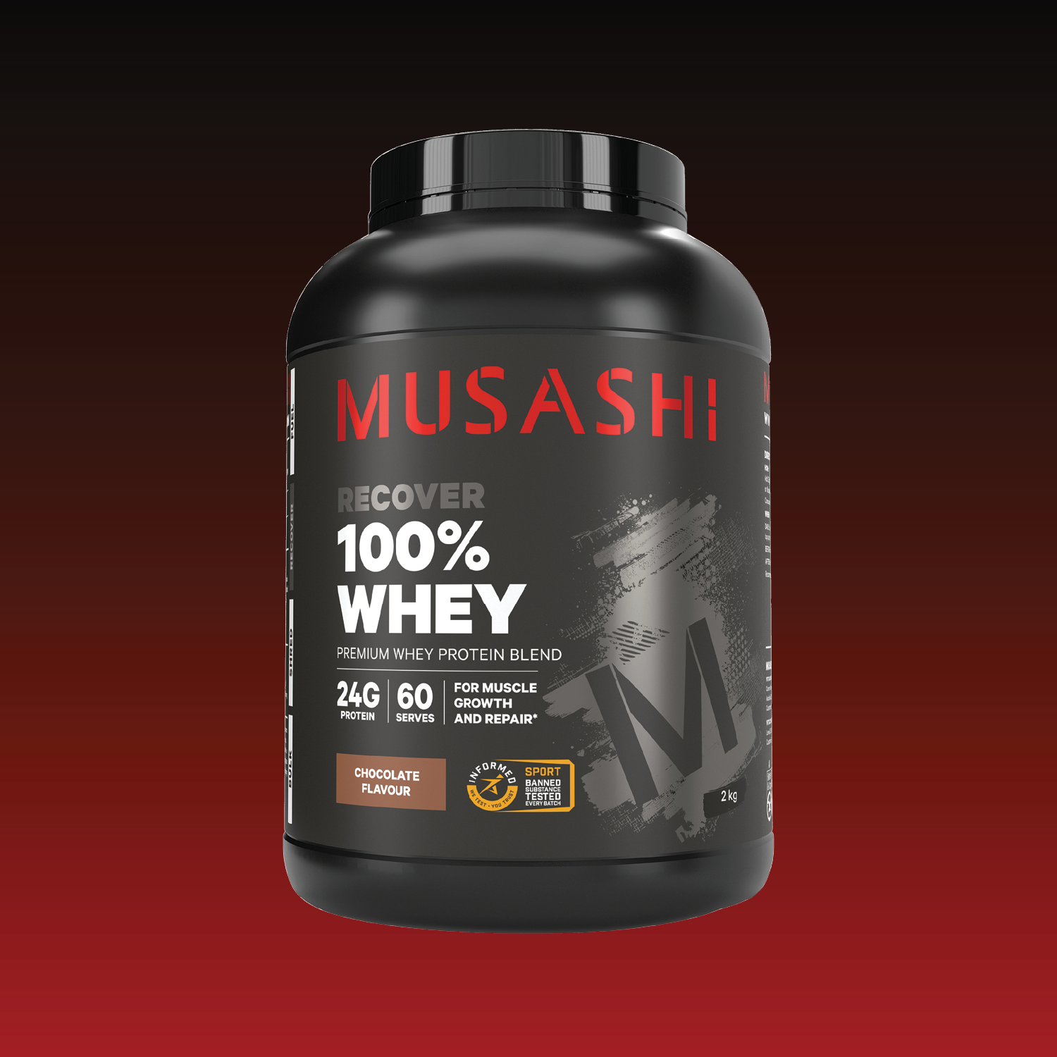 Musashi 100% Whey Protein Powder 2kg - Chocolate