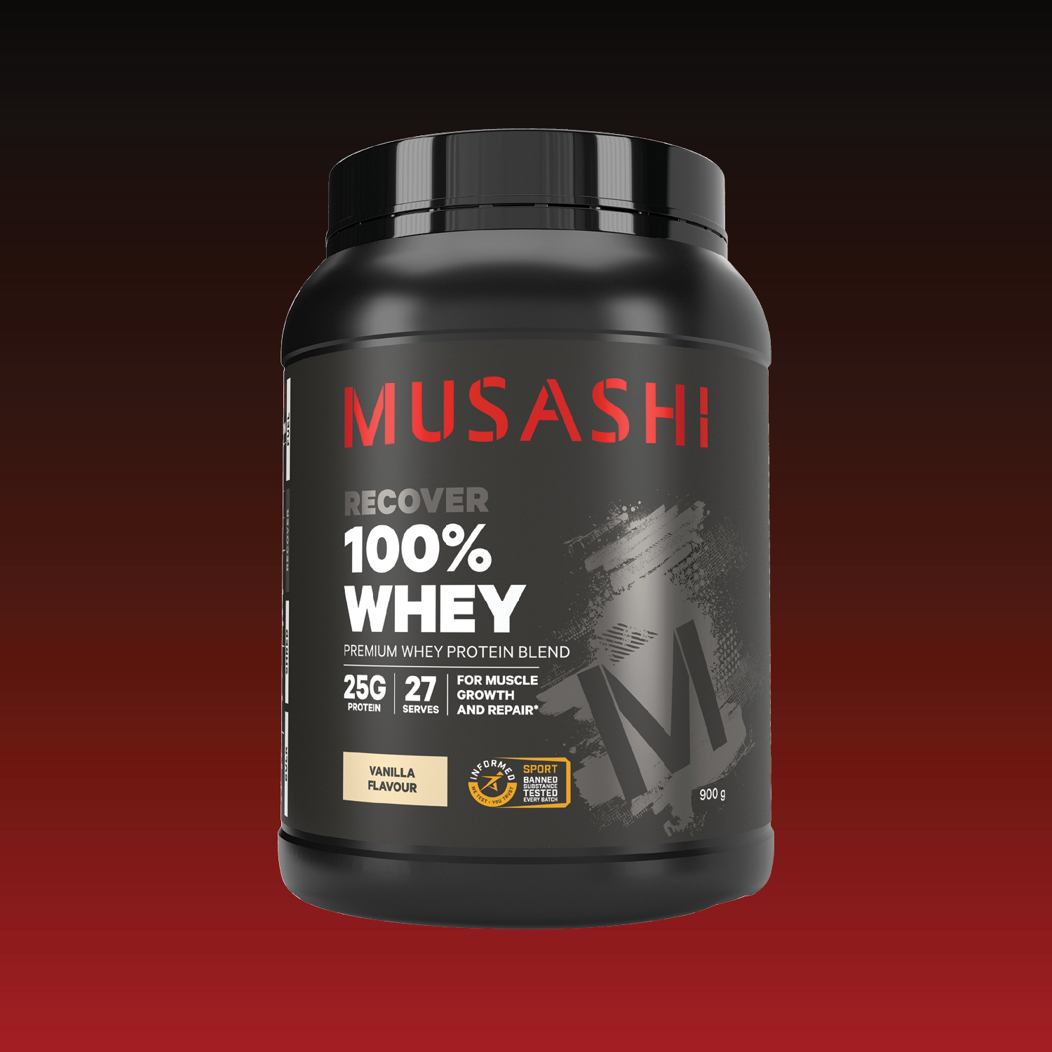Musashi 100% Whey Protein Powder 900g - Vanilla