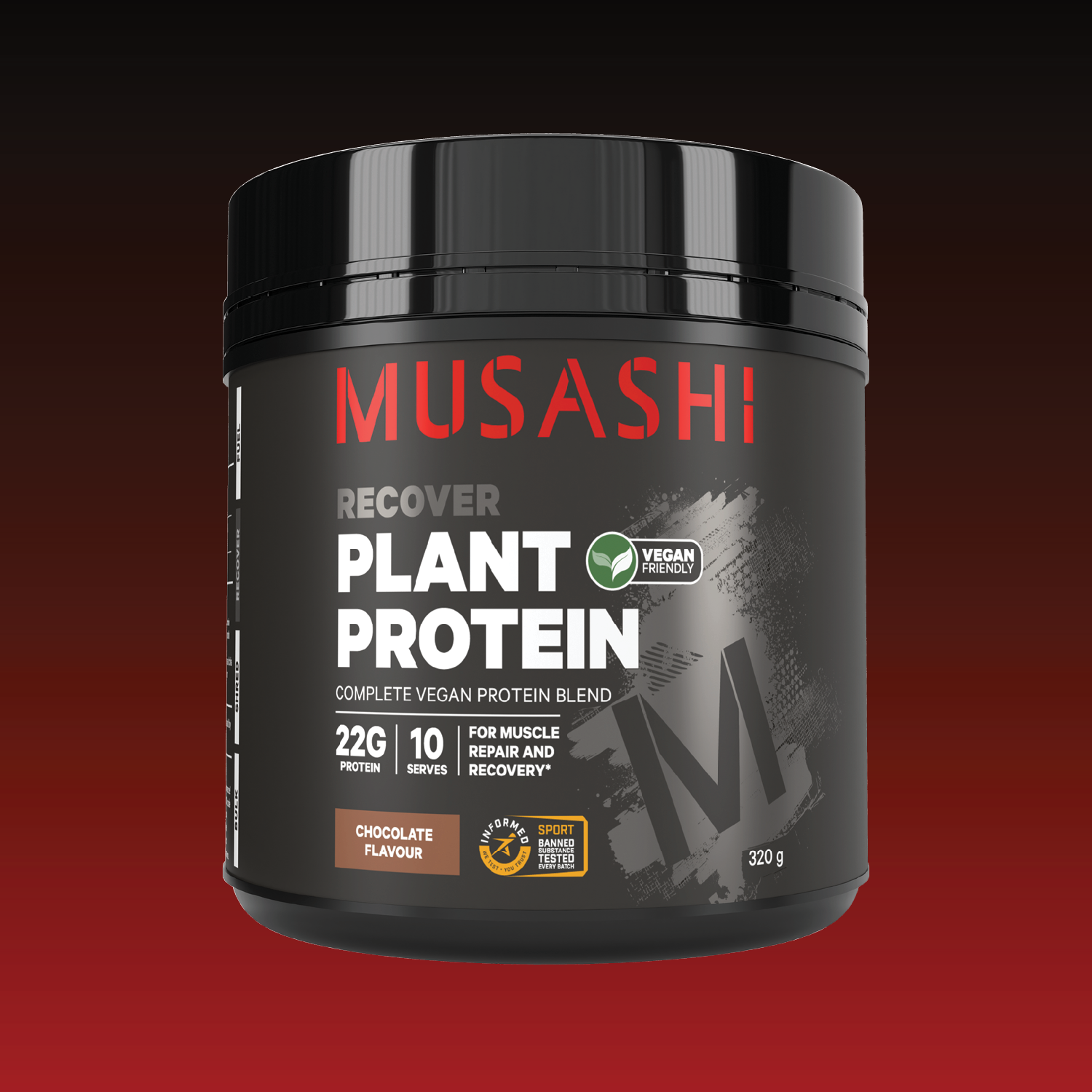 Musashi Plant Protein Powder 320g - Chocolate