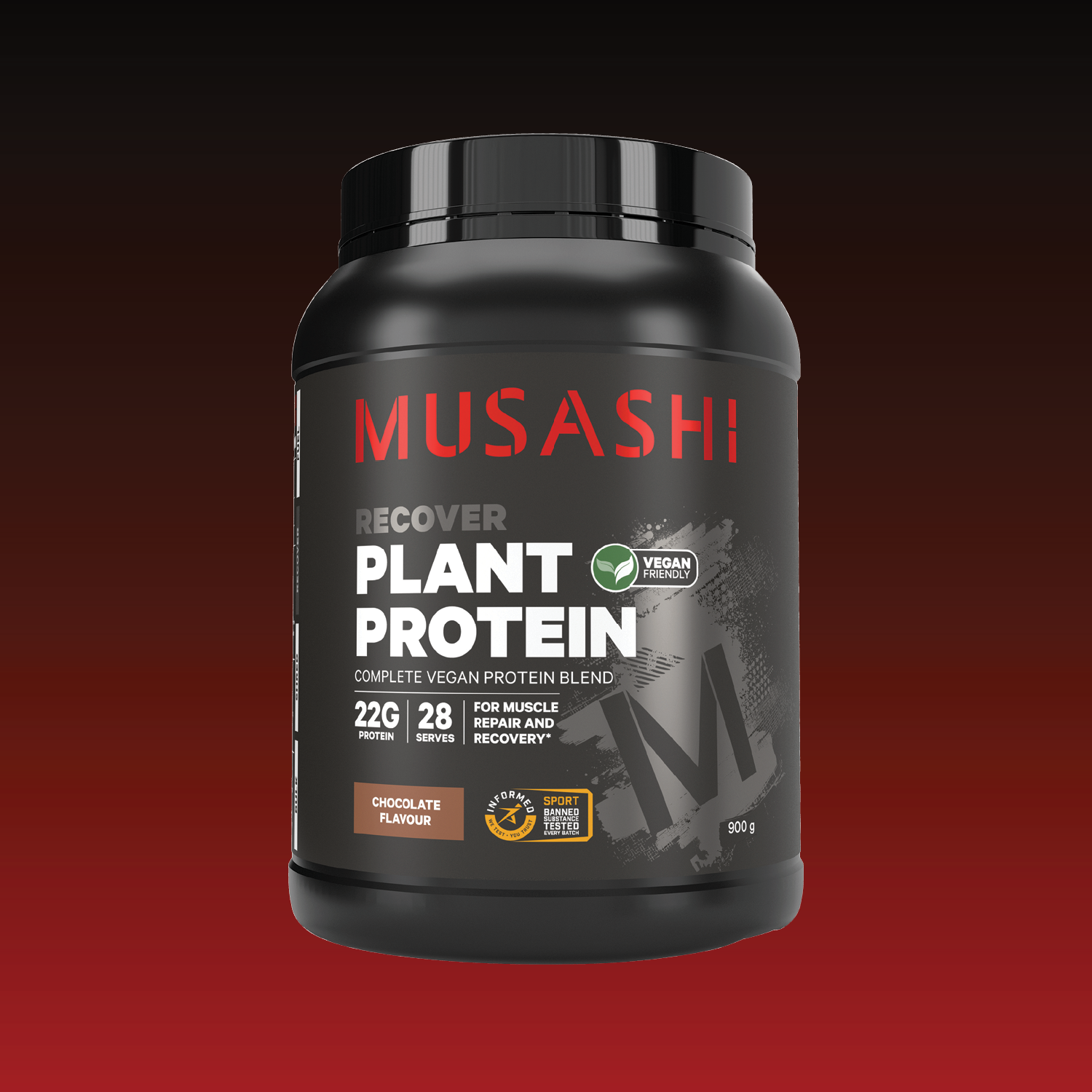 Musashi Plant Protein Powder 900g - Chocolate