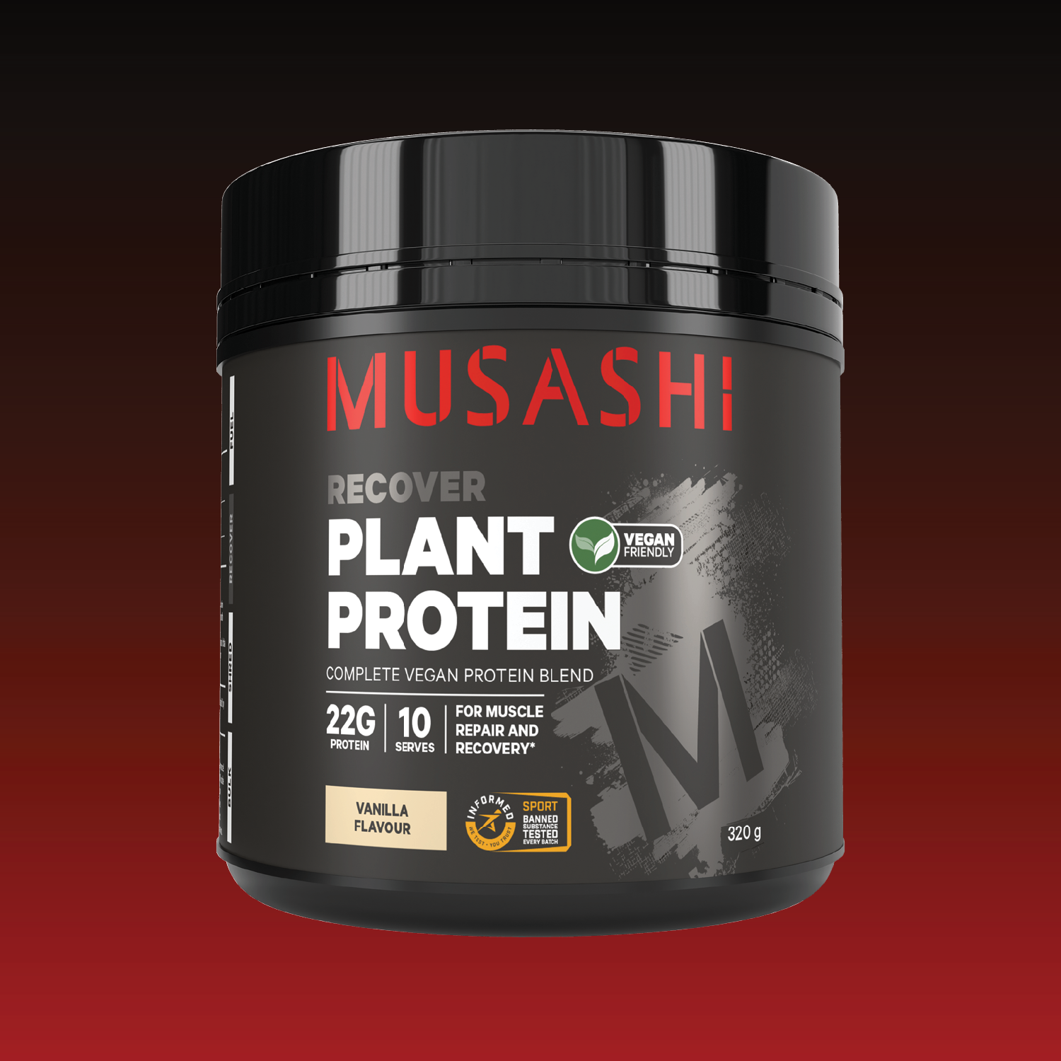 Musashi Plant Protein Powder 320g - Vanilla
