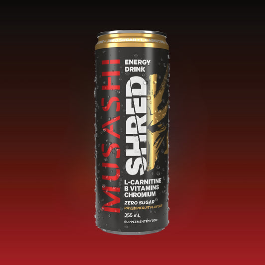 Musashi Shred Energy Drink 355ml - 12 Pack - Passionfruit