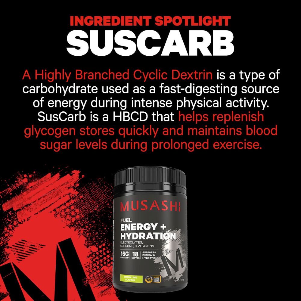 Musashi Energy + Hydration Powder Suscarb