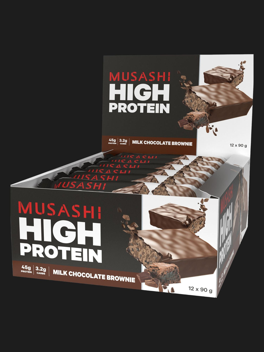 MUSASHI HIGH PROTEIN Bar 90G (Box Of 12 Bars) Musashi NZ