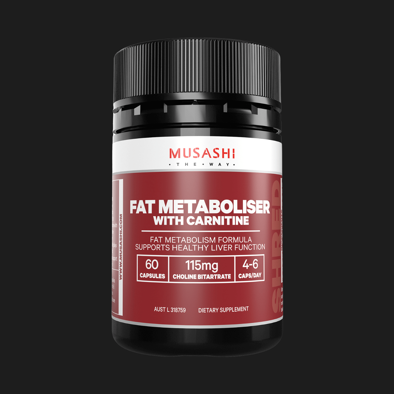 Musashi Fat Metaboliser with Carnitine 60g