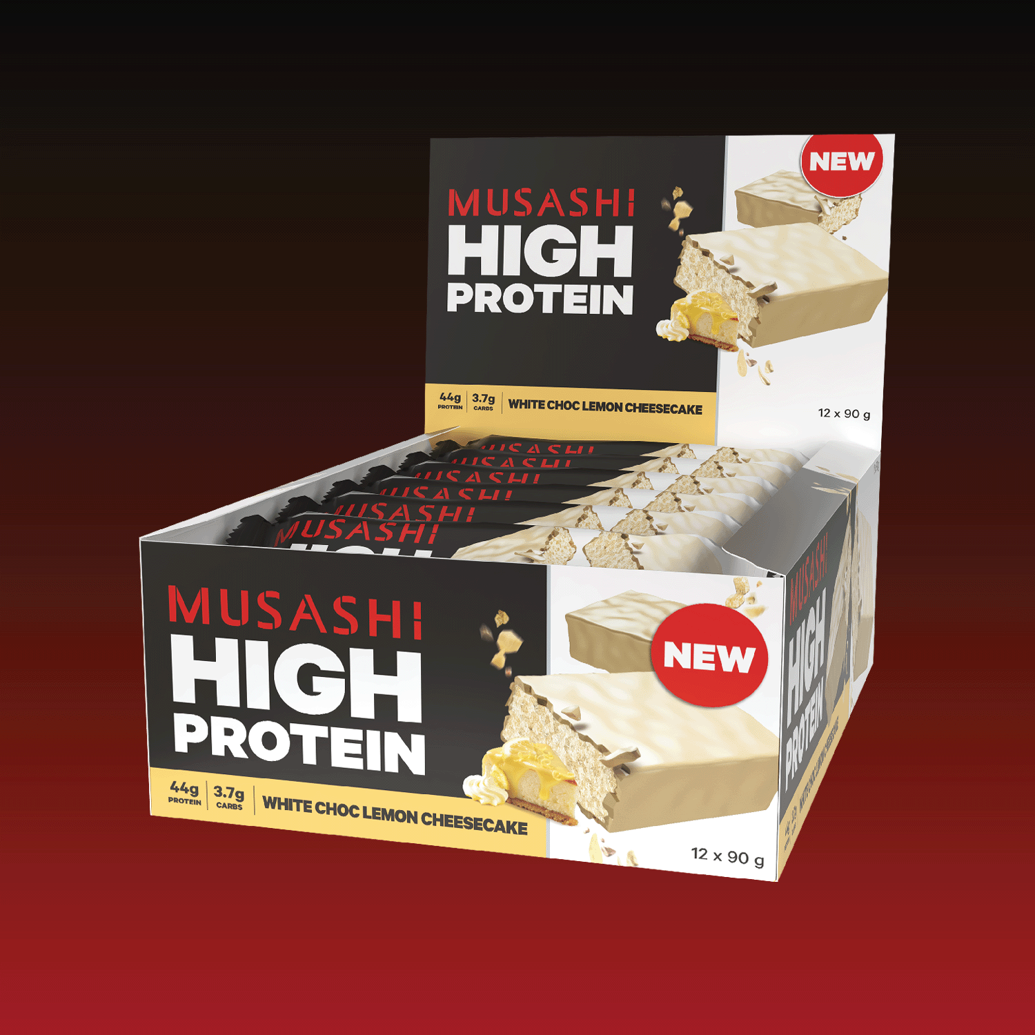 Musashi High Protein White Choc Lemon Cheesecake