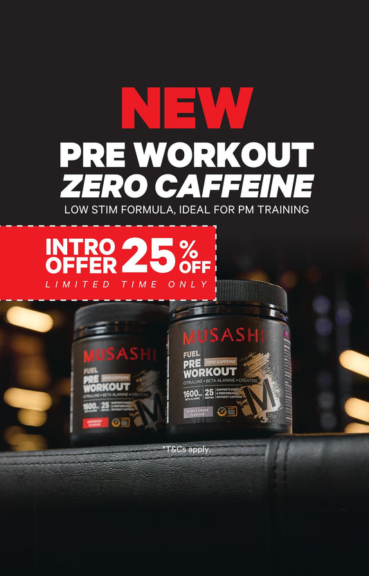 Musashi NZ Pre Workout Zero Caffeine