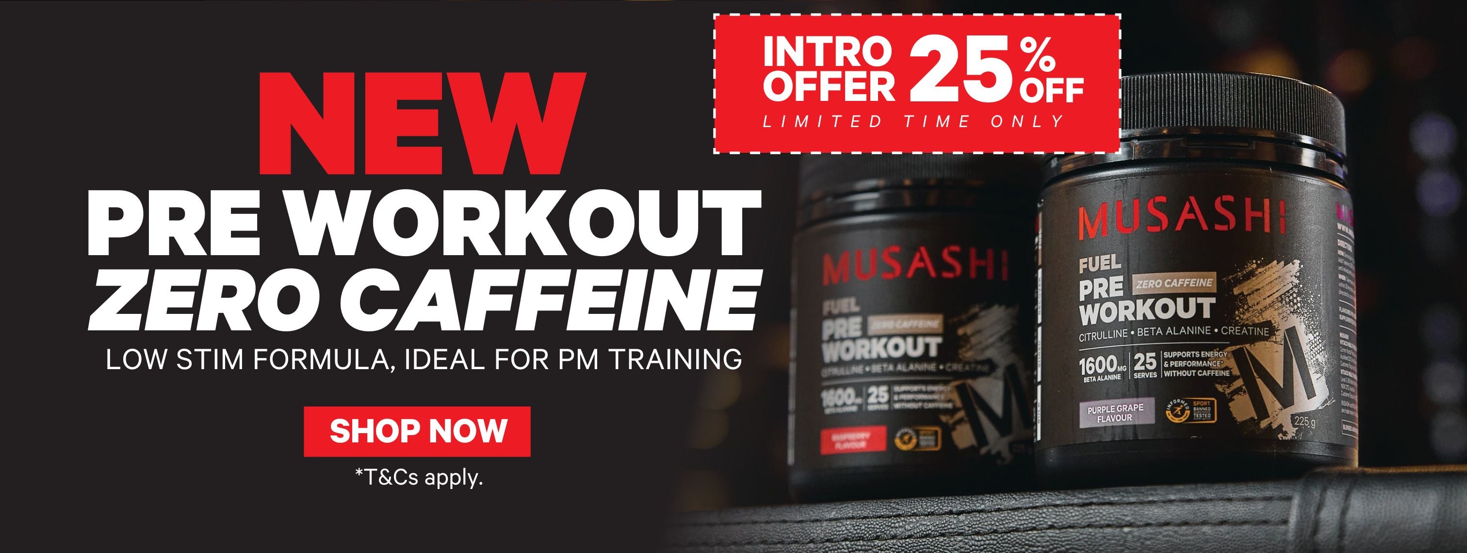 Musashi NZ Pre Workout Zero Caffeine