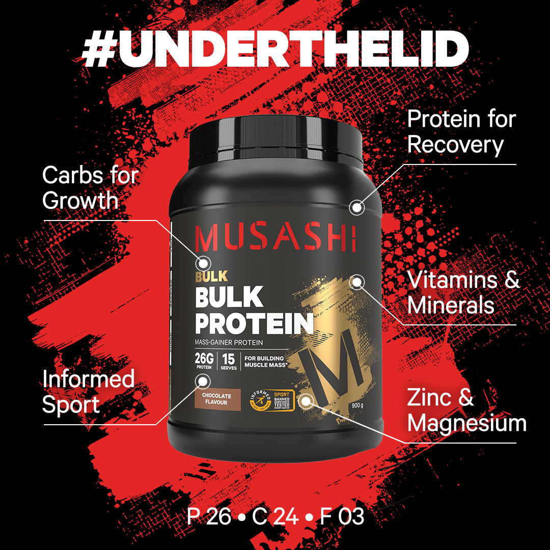Musashi Bulk Protein Powder - Under the Lid