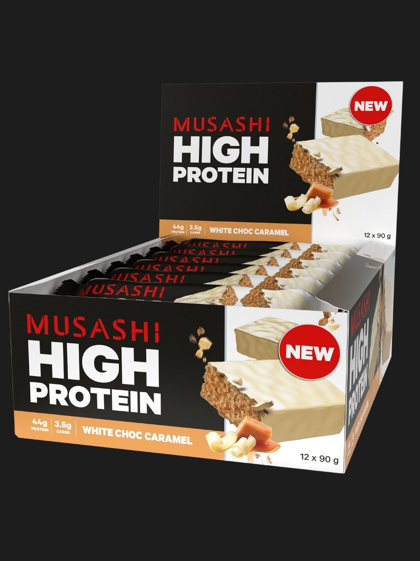 MUSASHI HIGH PROTEIN Bar 90G (Box of 12 Bars) Musashi NZ