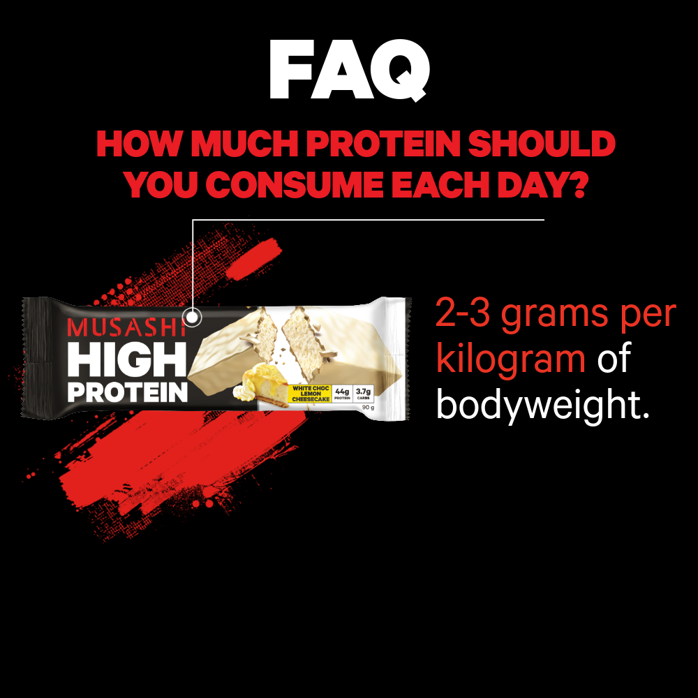 Musashi Protein Bar High Protein Bar 90g (Box of 12 Bars) FAQ